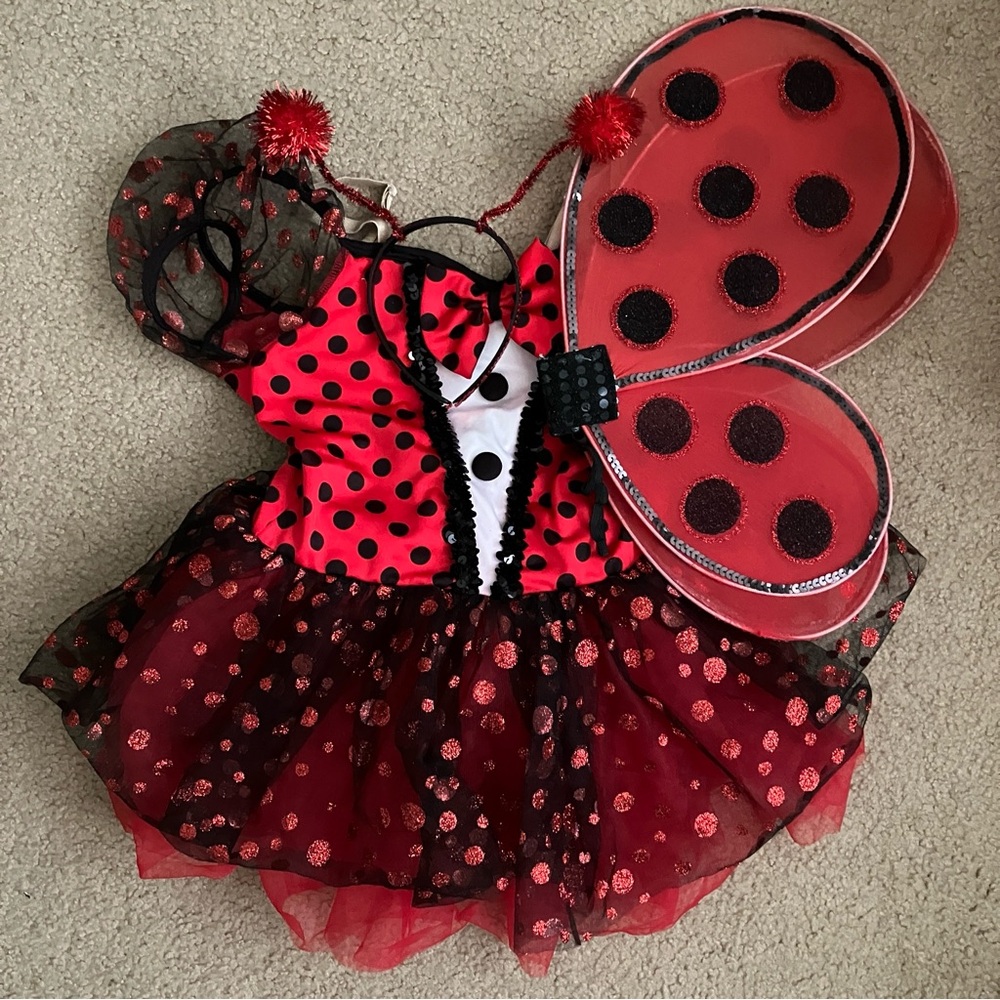 AWish Come True Red and Black Polka Dot Ladybug Costume